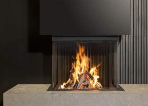Kalfire W66/48S gesloten houthaard - 3-zijdig model - Kalfire Fireplaces