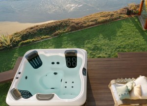 Villeroy & Boch outdoor whirlpool Black & White Edition