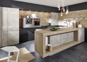 Duurzame keuken met hout en beton