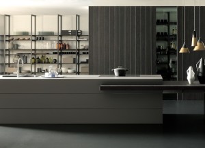 Design keukeneiland met uitschuifbare tafel - Modulnova