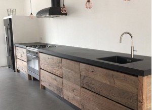 Moderne houten keuken oud eiken - RestyleXL