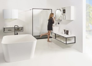 Trendy badkamer in zwart-wit - 