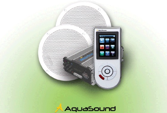Waterdichte (draadloze) badkamer radio van AquaSound: - Aquasound