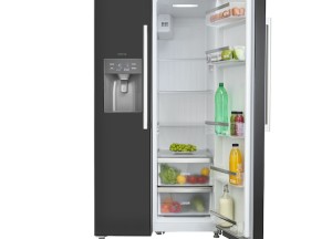 Zwarte Amerikaanse koelkast | Inventum