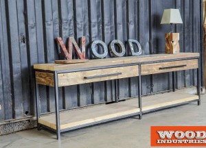 Badkamer meubel met houten top | Woodindustries - 