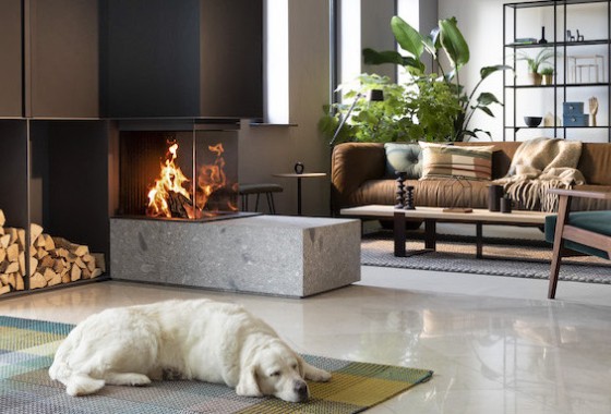 Nieuwste driezijdige designhaard. De perfecte ruimteverdeler! - Kalfire Fireplaces