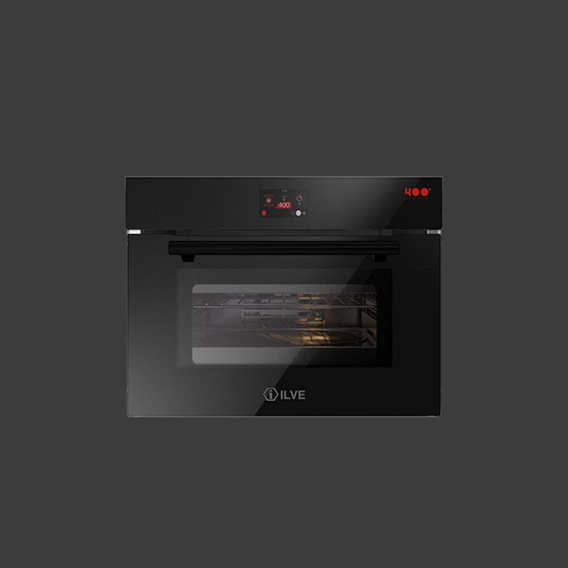 All Black pizza inbouw oven een temperatuurbereik van - 400 graden UW-keuken.nl
