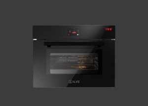 All Black pizza inbouw oven met een temperatuurbereik van 30 - 400 graden - ILVE