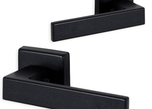 Eliot deurklink op rozet - mat zwart - vierkant model | Deurklink24