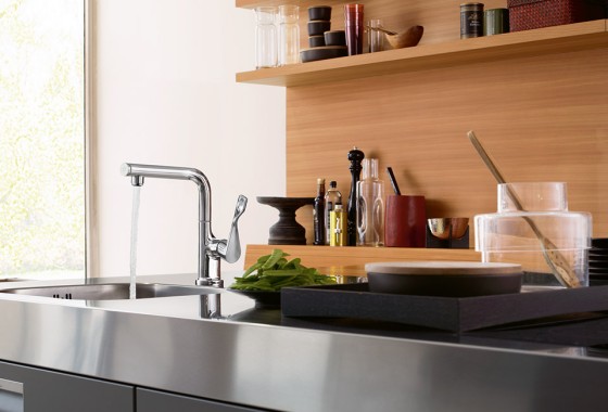 Axor design keukenkraan met Select-knop - Hansgrohe