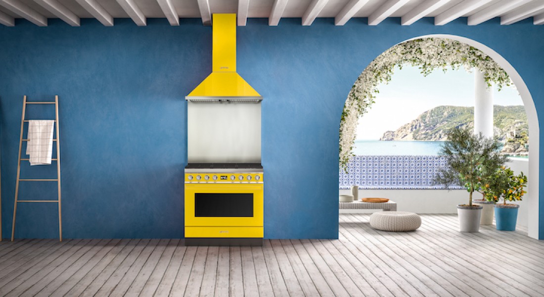 Smeg fornuis Portofino in te gekke Mediterrane kleuren