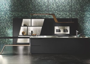 Zwarte keuken met sensationeel design - 