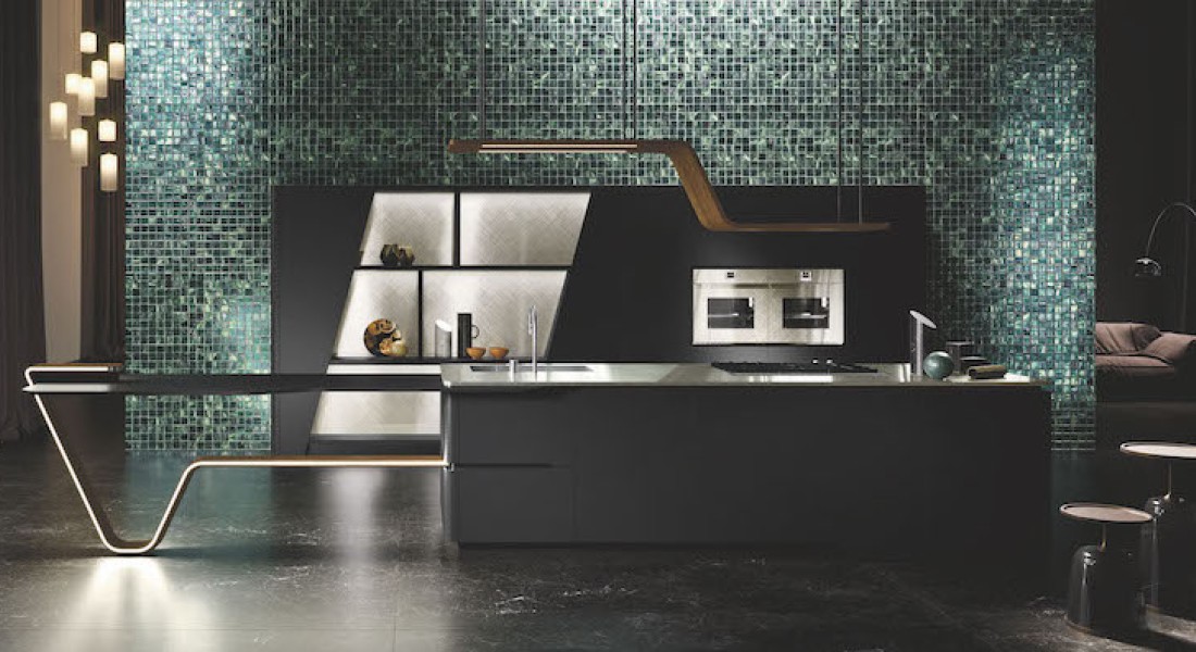 Zwarte keuken met sensationeel design