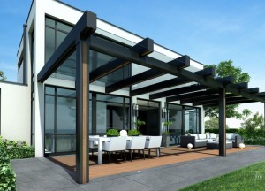 Stalen terrasoverkapping: staaltje van minimalisme - 