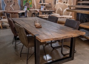 Old oak brused barnwood tafel  | Woodindustries - 