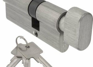 Knopcilinder nikkel 50/50 - incl. 3 sleutels - Deurklink24