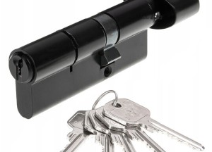 Veiligheidsknopcilinder - sleutelzijde 30 / knopzijde 30 - Zwart - incl. 4 sleutels - 