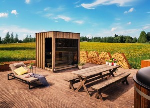 Houtgestookte Panorama Sauna | Hottub Select - Hottub Select