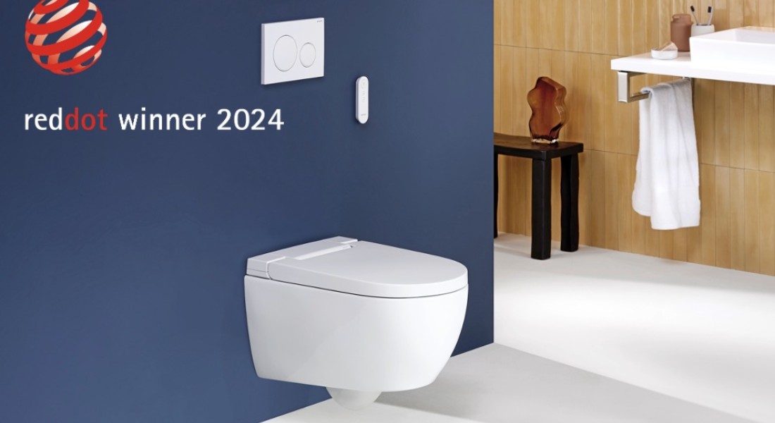 Geberit AquaClean Alba douchewc wint Red Dot Award 2024 voor innovatief design