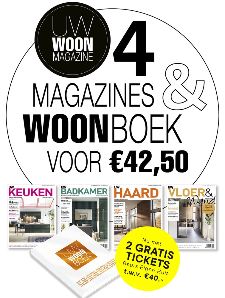 4 UW magazines + UW woonboek (6e editie 2023)