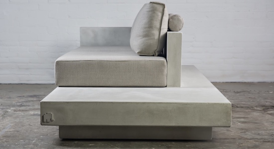 Lichtgewicht, betonlook meubels van Nederlands designlabel