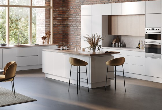 Strakke betonlook in de Caldera Concrete Shark pvc-tegels - Parquetvinyl