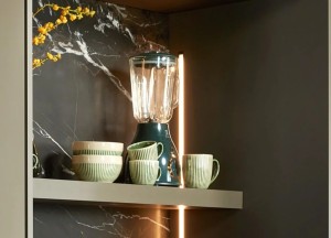 Ruime designkeuken met rond blad | Marquardt Küchen