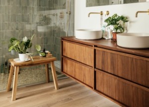 Onderhoudsvriendelijke Parquetvinyl PVC-vloer voor de badkamer