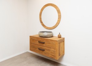 Tijdloze teak meubels voor de badkamer