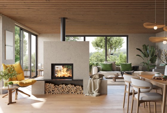 De Lina collectie van Schmid: moderne inbouwhaarden met mooi vuurzicht - Schmid via HIH