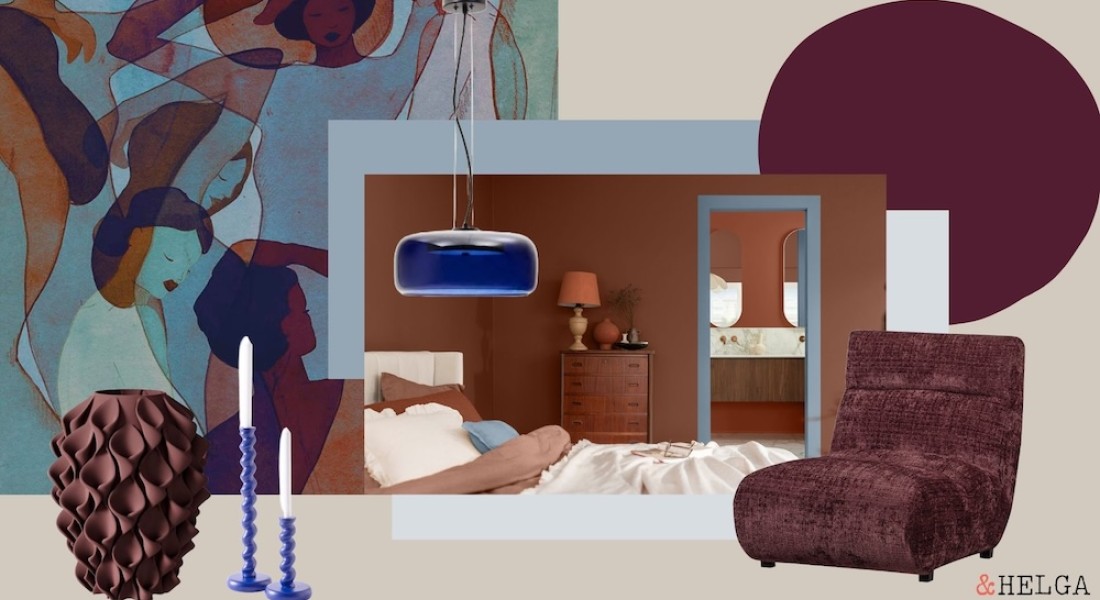 Moodboard Monday: Burgundy & blauw in balans Moodboard Monday: Burgundy & blauw in balans