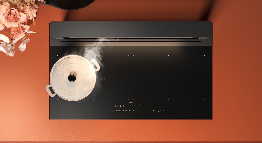 Onzichtbare werkbladafzuiging van Falmec Onzichtbare werkbladafzuiging van Falmec