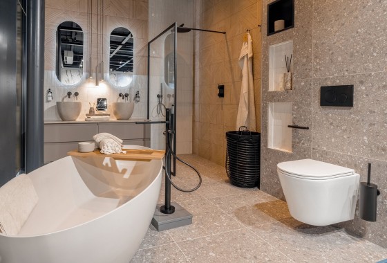 Japandi badkamer met wellnessgevoel