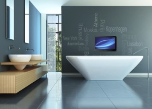Badkamer LED TV...nooit meer naar een lege muur staren