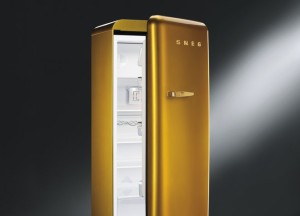 Smeg koelkast FAB28 Swarovski Gold