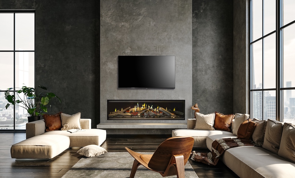 Haard met cinewall - UW-haard.nl