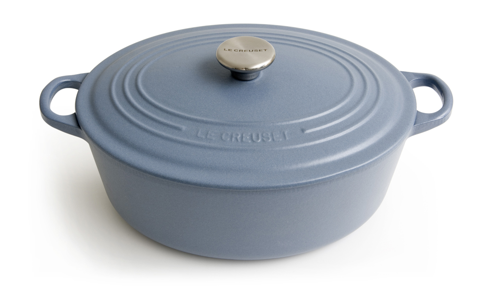 Le Creuset stoofpan blauw (mineraal)